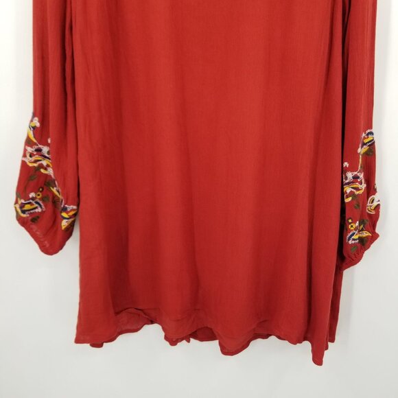 Altar'd State Long Sleeve Embroidered Boho Oversized Tunic Dress Small Festival - Picture 12 of 12